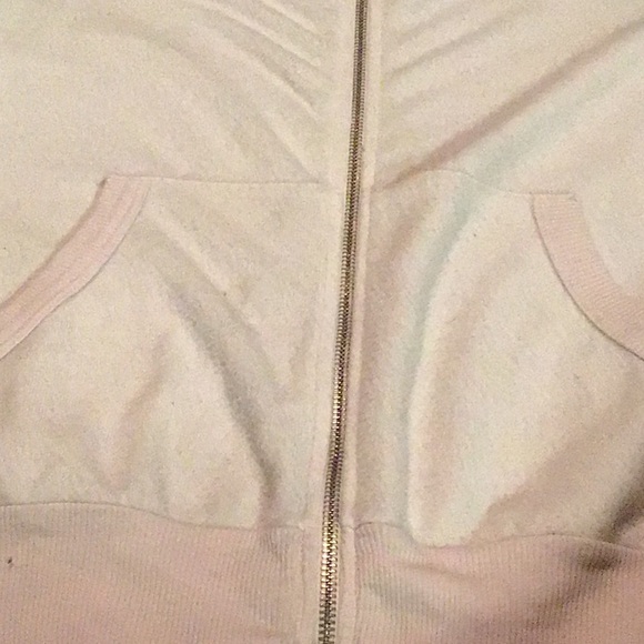WILDFOX Pale PINK Hoody ZIP UP Rainbow DESIGN FRONT / BACK  SMALL - Picture 5 of 5